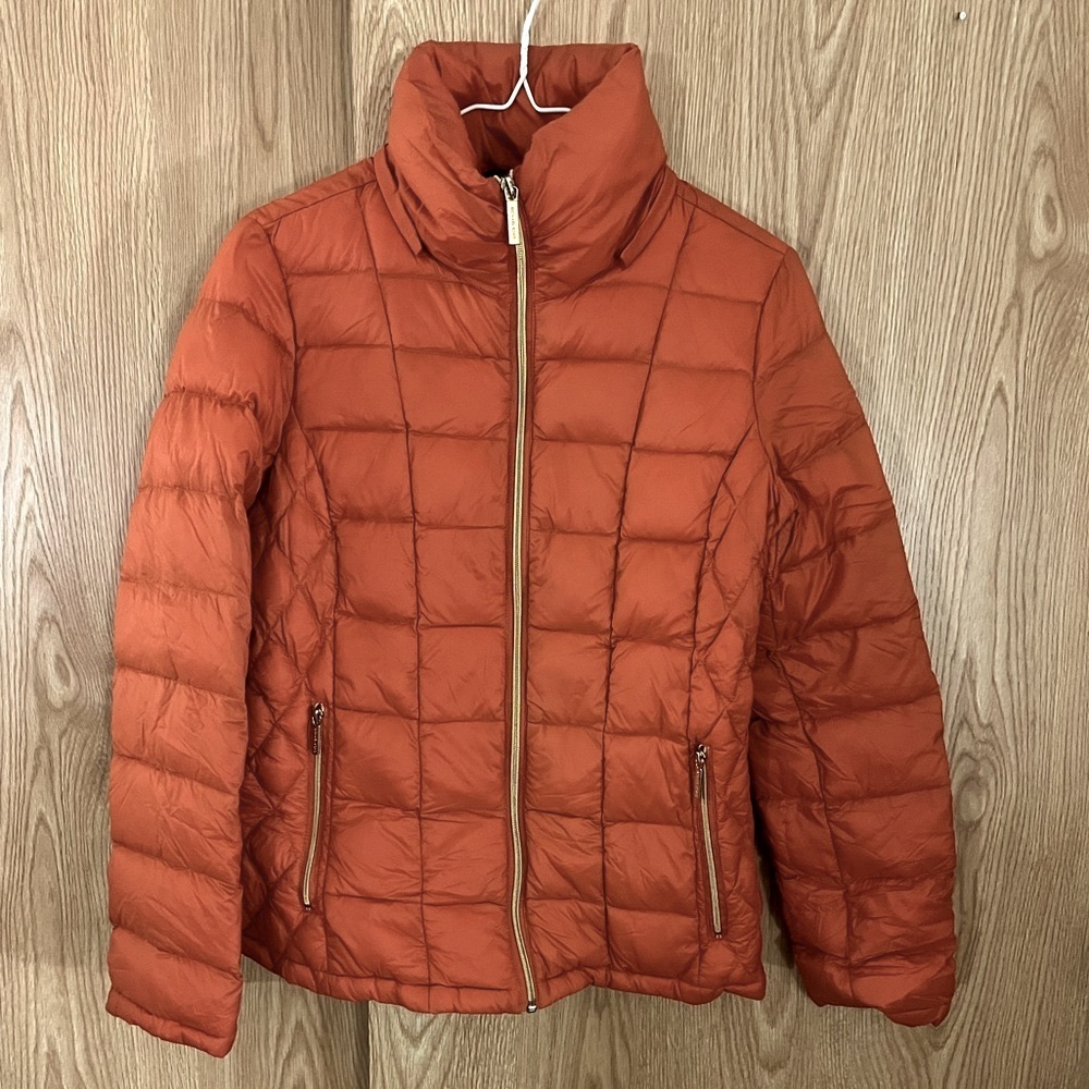 Michael Kors Orange Packable Down Puffer Jacket